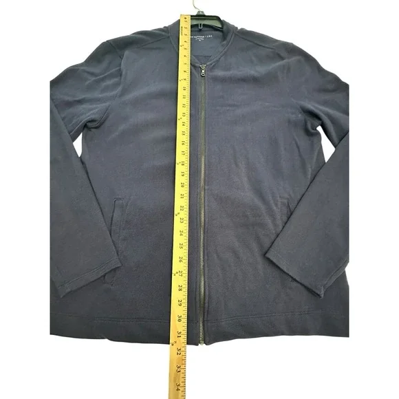 John Varvatos 100% Cotton Zip Up Blue Cardigan Jacket Full Zip‎ Size XL #GH1-5